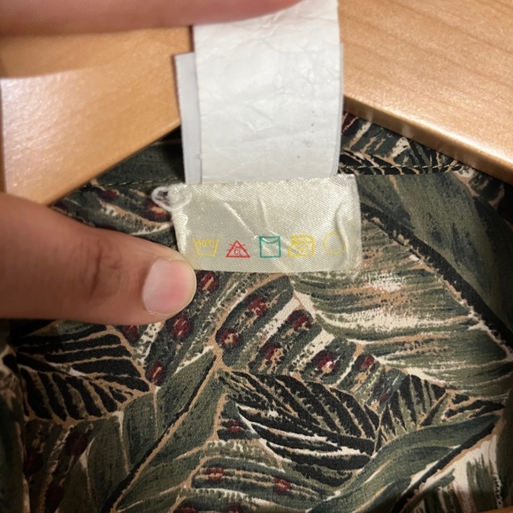 Vintage 80s leaf print shirt - Picture 7 of 10